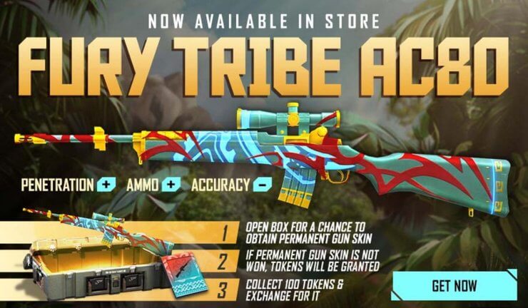 Skin súng Free Fire Fury Tribe đã có sẵn trong cửa hàng