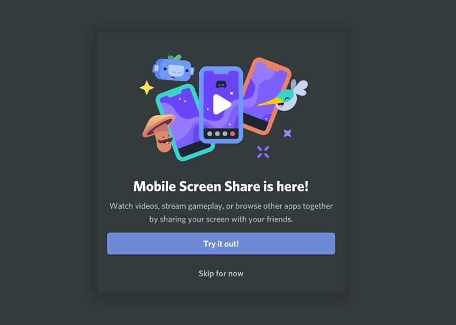 Cách share màn hình trên Discord bằng điện thoại có tiếng	