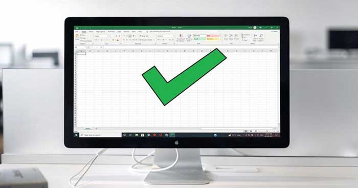 Cách chèn dấu tích trong Excel