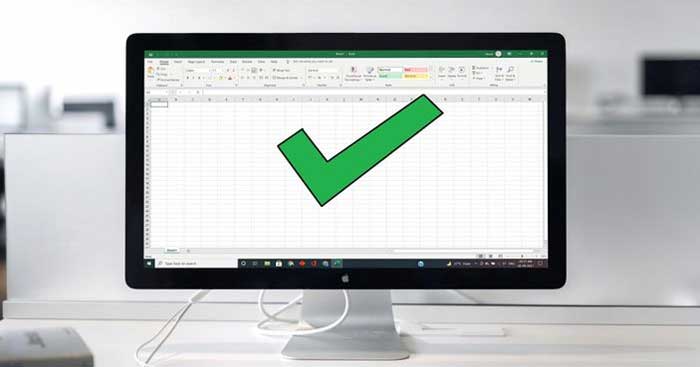 Chèn dấu tích vào bảng tính Excel