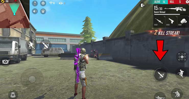 Bố cục bàn phím trong Free Fire