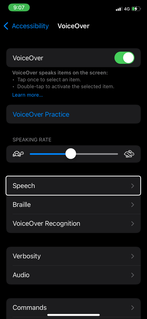 VoiceOver iPhone