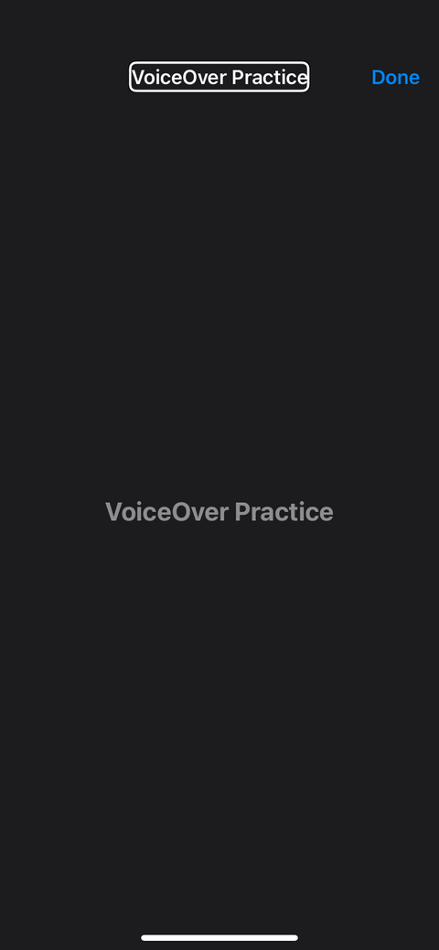 Luyện tập dùng VoiceOver
