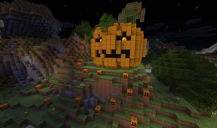 Đèn lồng Halloween khổng lồ trong Minecraft