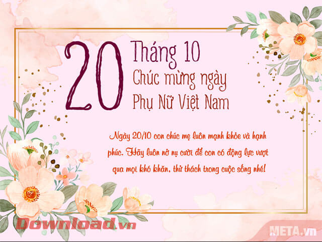 Hướng dẫn tạo thiệp chúc mừng 20/10 trực tuyến - Download.vn