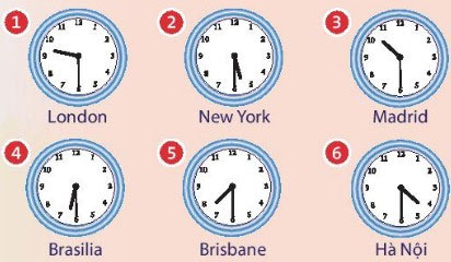 Look at the clocks and answer the questions