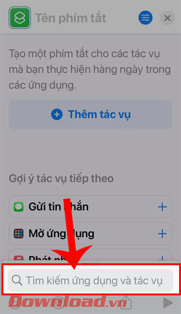 Ấn vào ô tìm kiếm