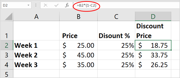 Thay đổi cách tính phần trăm trong Excel