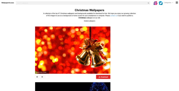 WallpaperAccess cung cấp hình nền Giáng sinh 4k