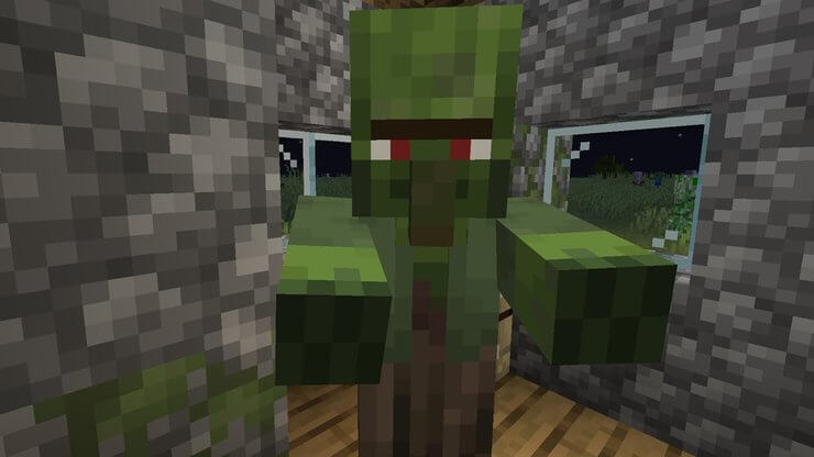 Zombie Villager trong Minecraft sẽ đuổi theo bạn