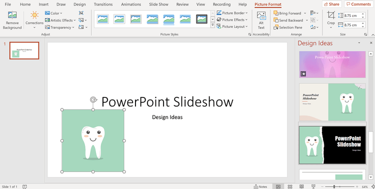 PowerPoint hỗ trợ gợi ý thiết kế bằng text