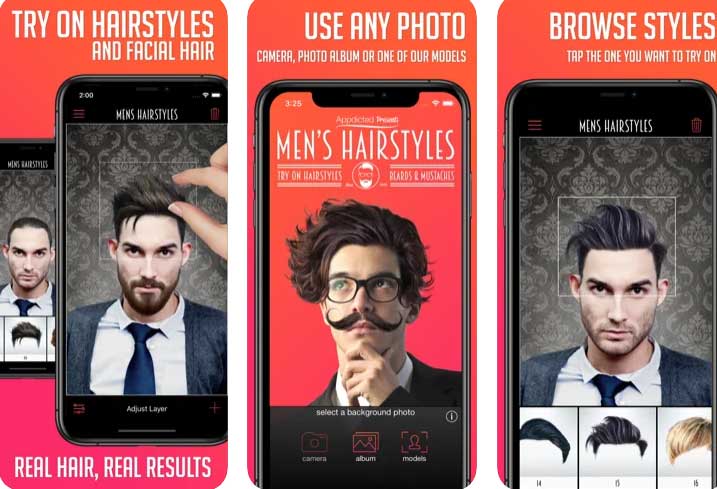 App chọn kiểu tóc cho nam