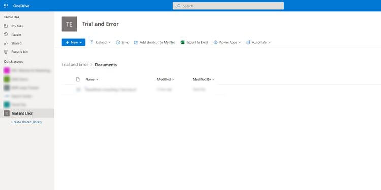 Giao diện OneDrive