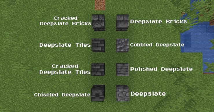Các khối Deepslate bạn có thể chế tạo trong Minecraft