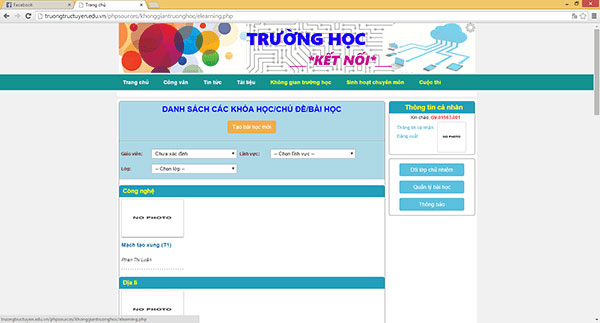 Không gian trường học