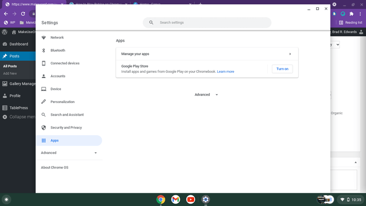 Bật Google Play Store trên Chromebook