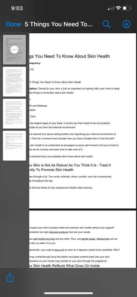 Màn hình chỉnh sửa PDF trên iPhone