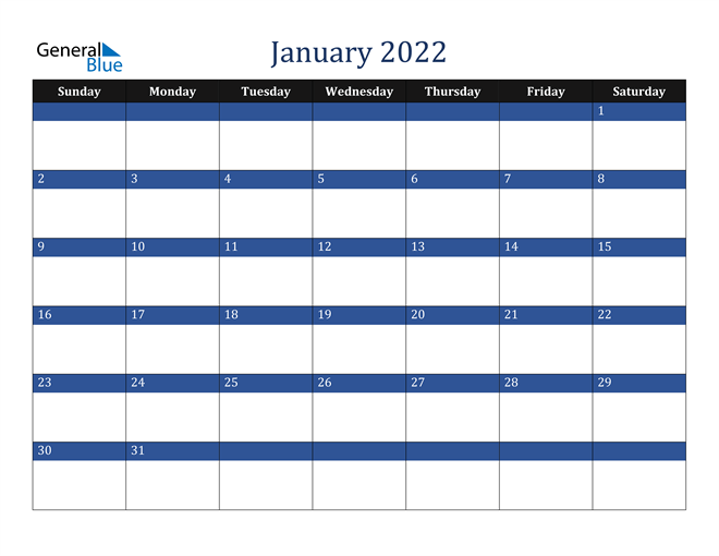 Mẫu lịch tháng 1 năm 2022 6