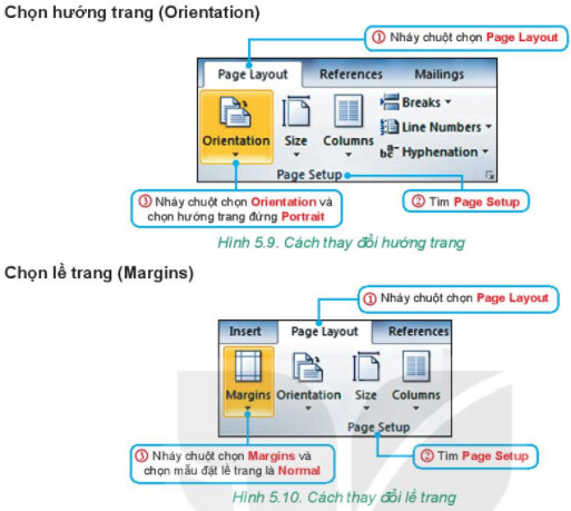 Định hướng trang, lề trang