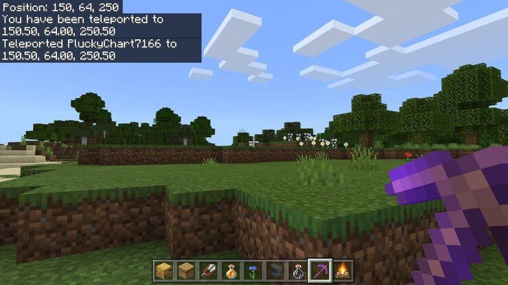 Use the return home command in Minecraft