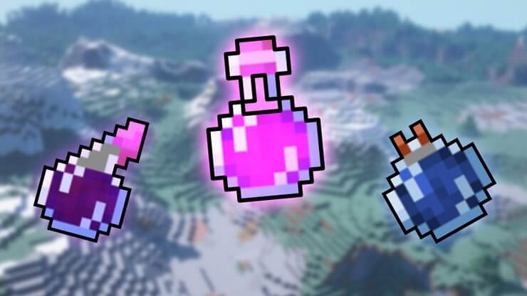 Heal and Regeneration Potion trong Minecraft