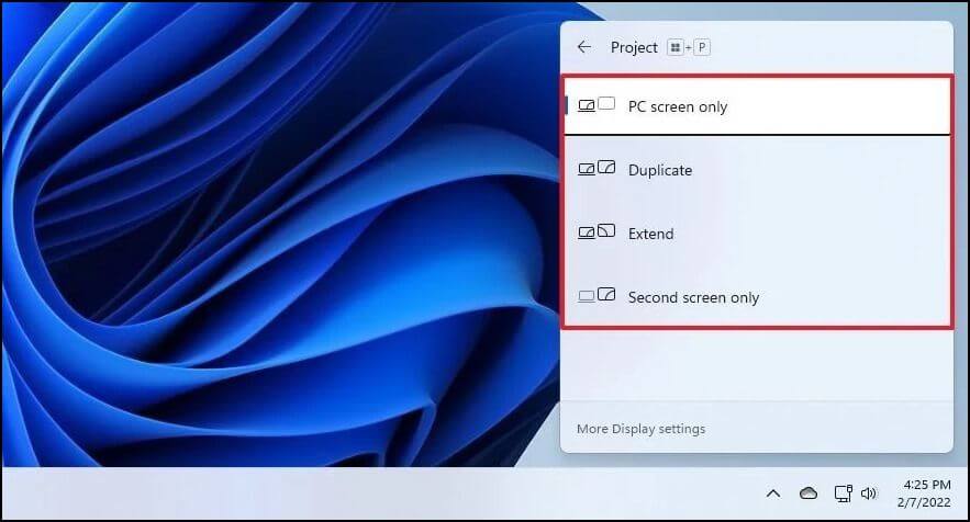 Chế độ màn hình trong Windows 11