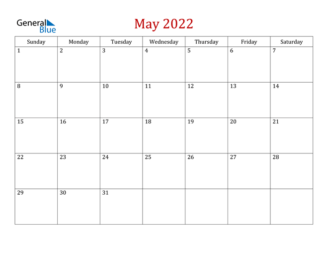 10 tháng 5 năm 2022 mẫu lịch