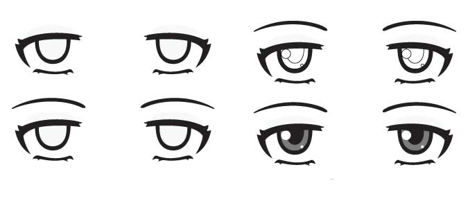 vẽ đôi mắt anime nhàm chán