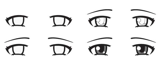 vẽ đôi mắt buồn anime