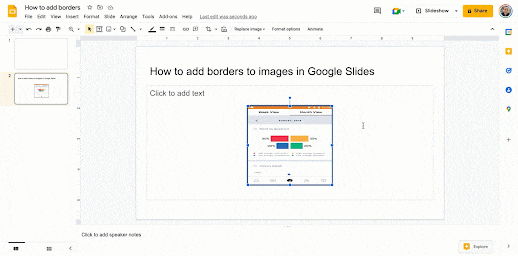 Cách cắt ảnh trong Google Slides