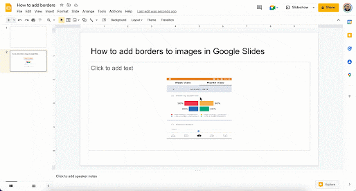 Cách thêm đường viền vào ảnh trong Google Slides