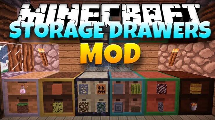 Storage Drawers tạo ra nhiều ngăn chứa đồ trong Minecraft