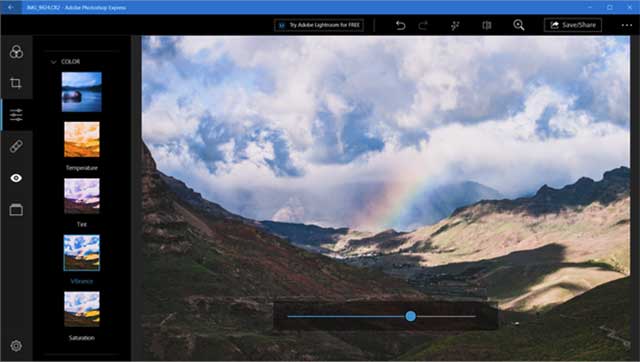 Adobe Photoshop Express có đủ các tính năng và nhiều công cụ đa dạng để chỉnh sửa ảnh