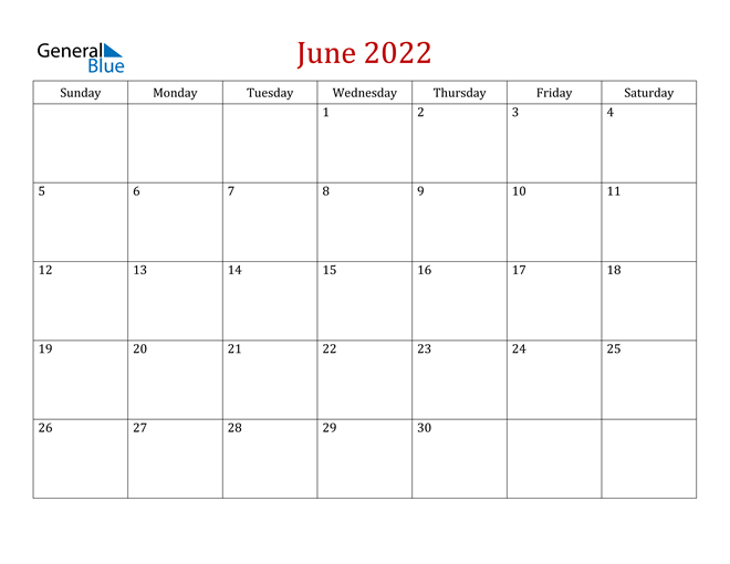 Mẫu lịch tháng 6 năm 2022 số 10