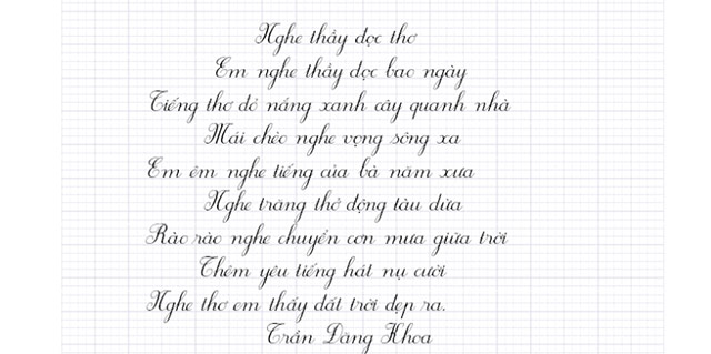 Font chữ tập viết Tiểu học Font chữ tiếng Việt