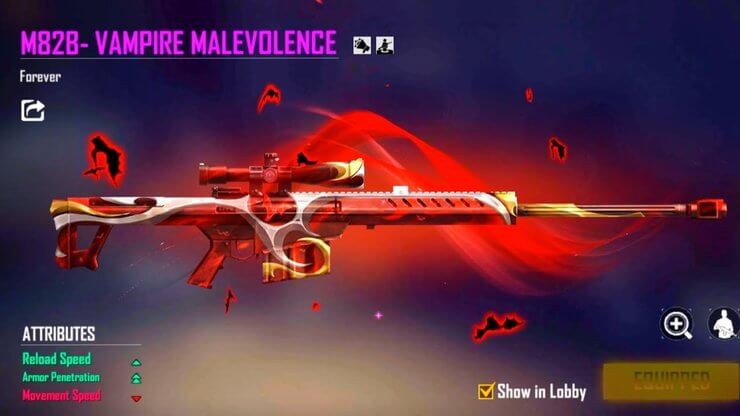 M82B weapon in Garena Free Fire