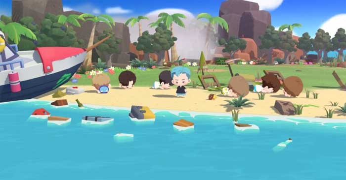 The game BTS Island: SEOM has beautiful graphics
