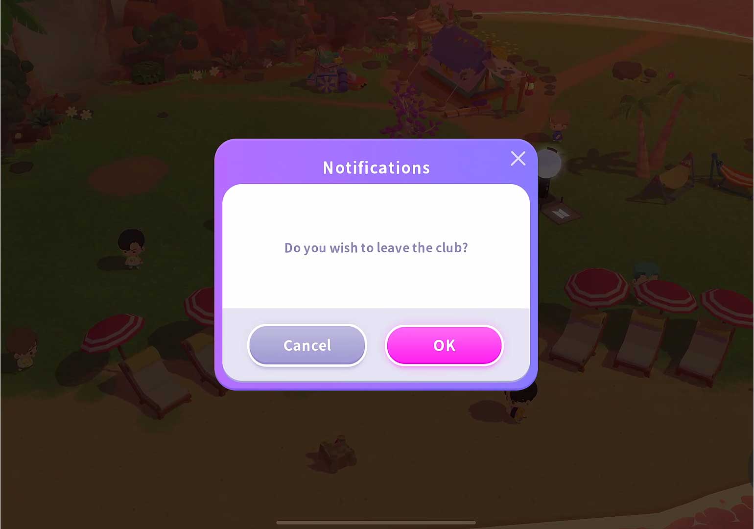 Notice to leave the club while playing BTS Island: In SEOM