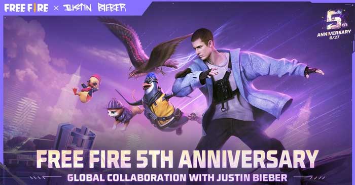 Free Fire x Justin Bieber event