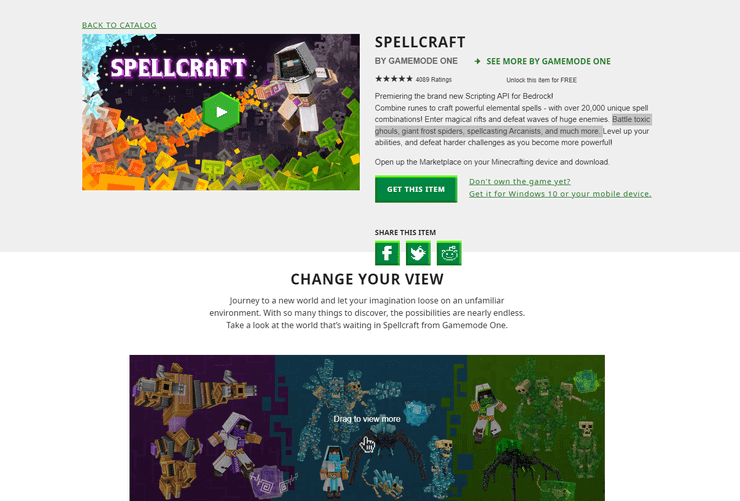 The Spellcraft DLC is available in the Minecraft store