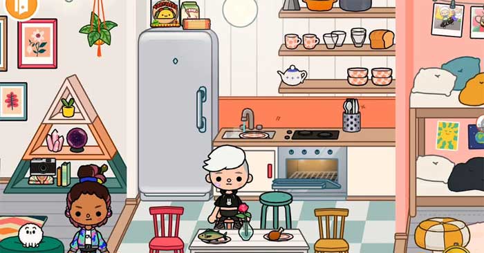 The kitchen of Toca Life World