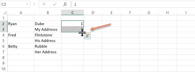 Tự động điền dữ liệu trong Excel