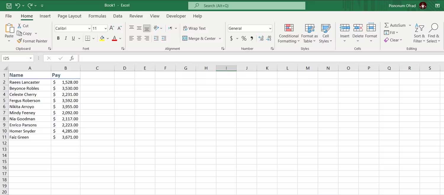 Bảng tính Excel