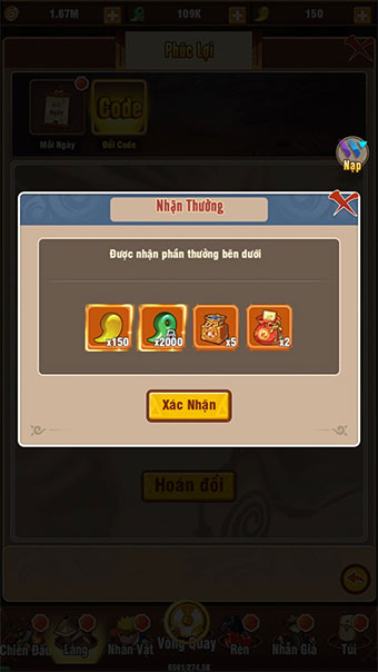 Xác nhận code game Ninja Làng Lá: Truyền Kỳ