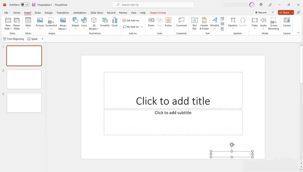 Tới slide PowerPoint cần đánh số