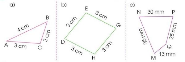 Toán 3: Chu vi hình tam giác. Chu vi hình tứ giác Giải Toán lớp 3 trang 105, 106 sách Cánh diều – Tập 1