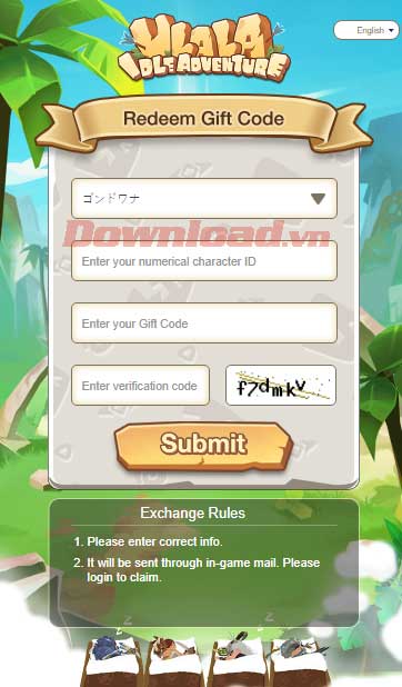 Trang đổi giftcode Ulala