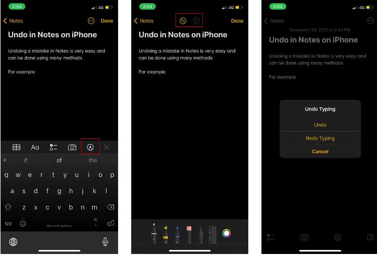 Cách Undo trong Ghi Chú trên iPhone