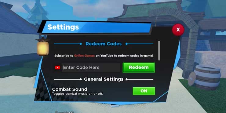 Kaizen game code change settings page