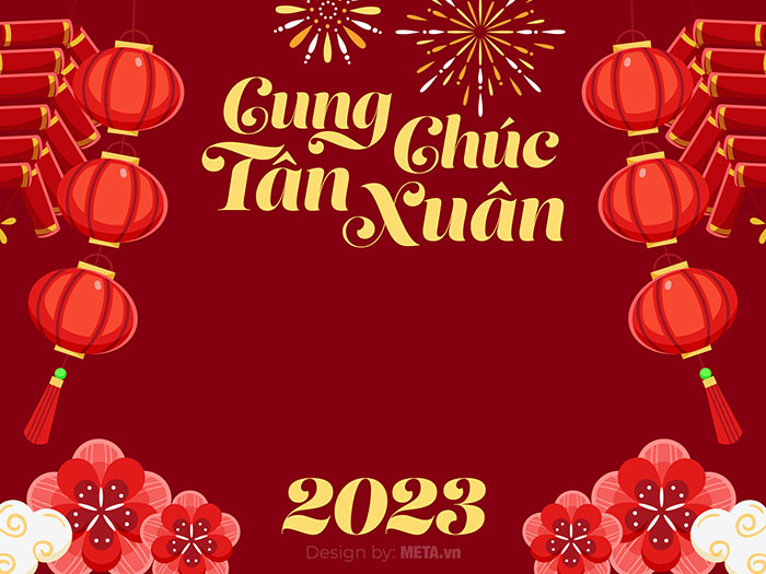 Mẫu thiệp chúc mừng năm mới 2022 đẹp đón Tết chào Xuân  METAvn